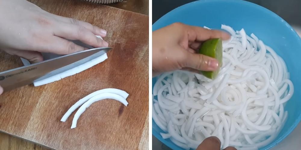 Cách làm mứt dừa trắng - Sơ chế dừa non