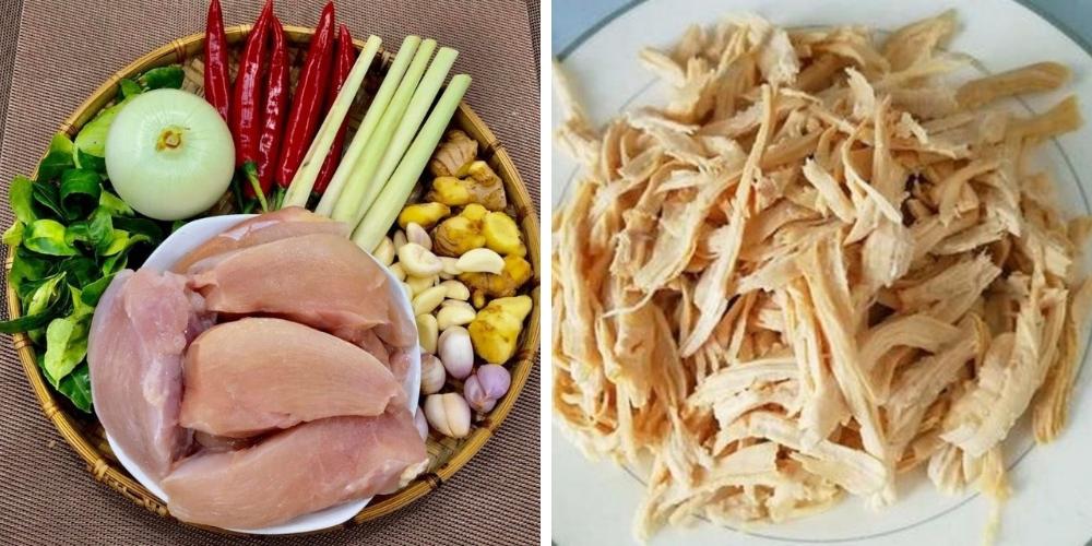 Cách làm khô gà lá chanh tại nhà - Sơ chế nguyên liệu