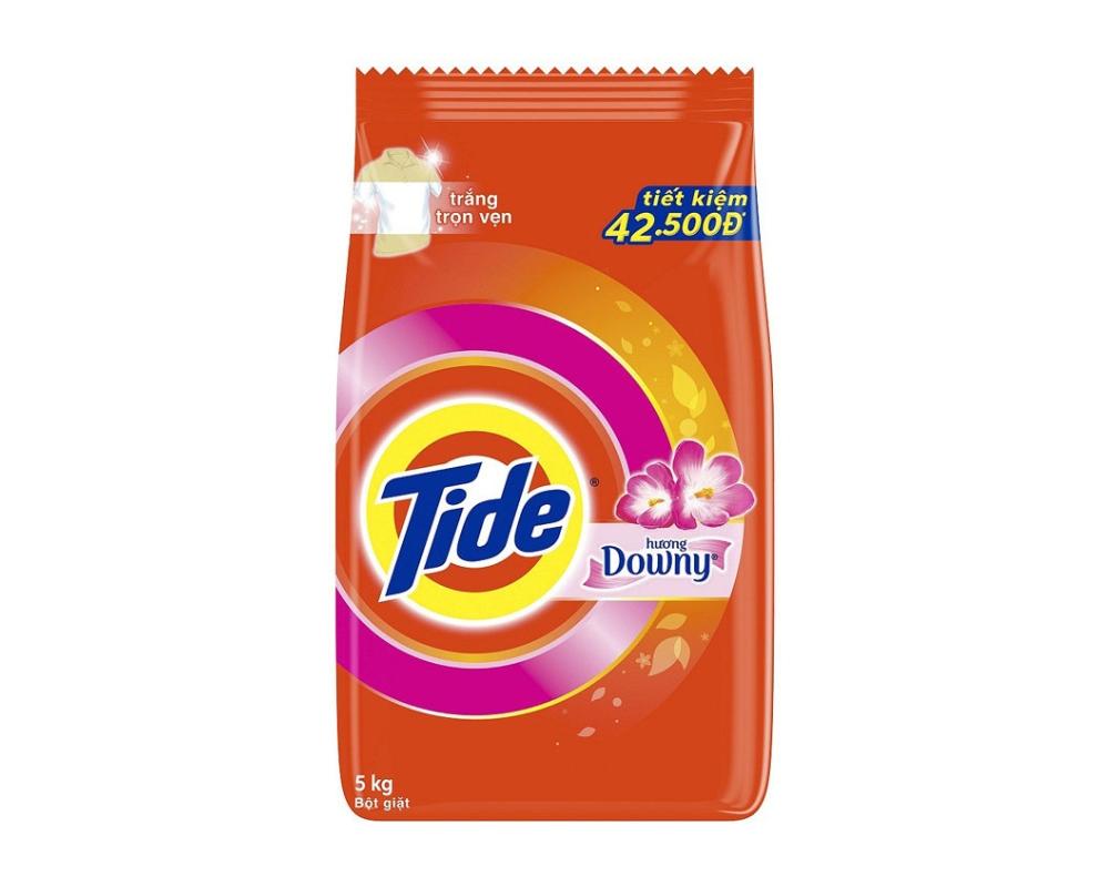 Bột giặt Tide hương Downy giá tham khảo: 199,000đ/bịch 5kg