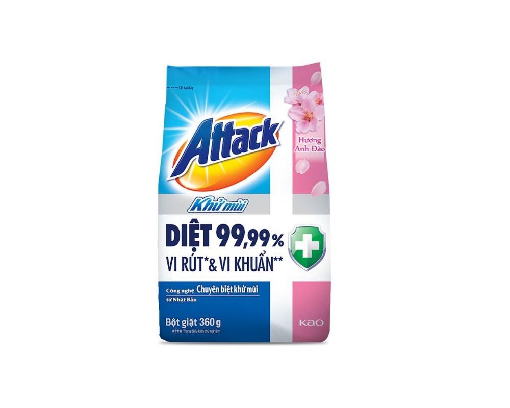 Bột giặt Nhật thơm Attack khử mùi hương anh đào giá tham khảo: 195,000đ/ bịch 3.8kg