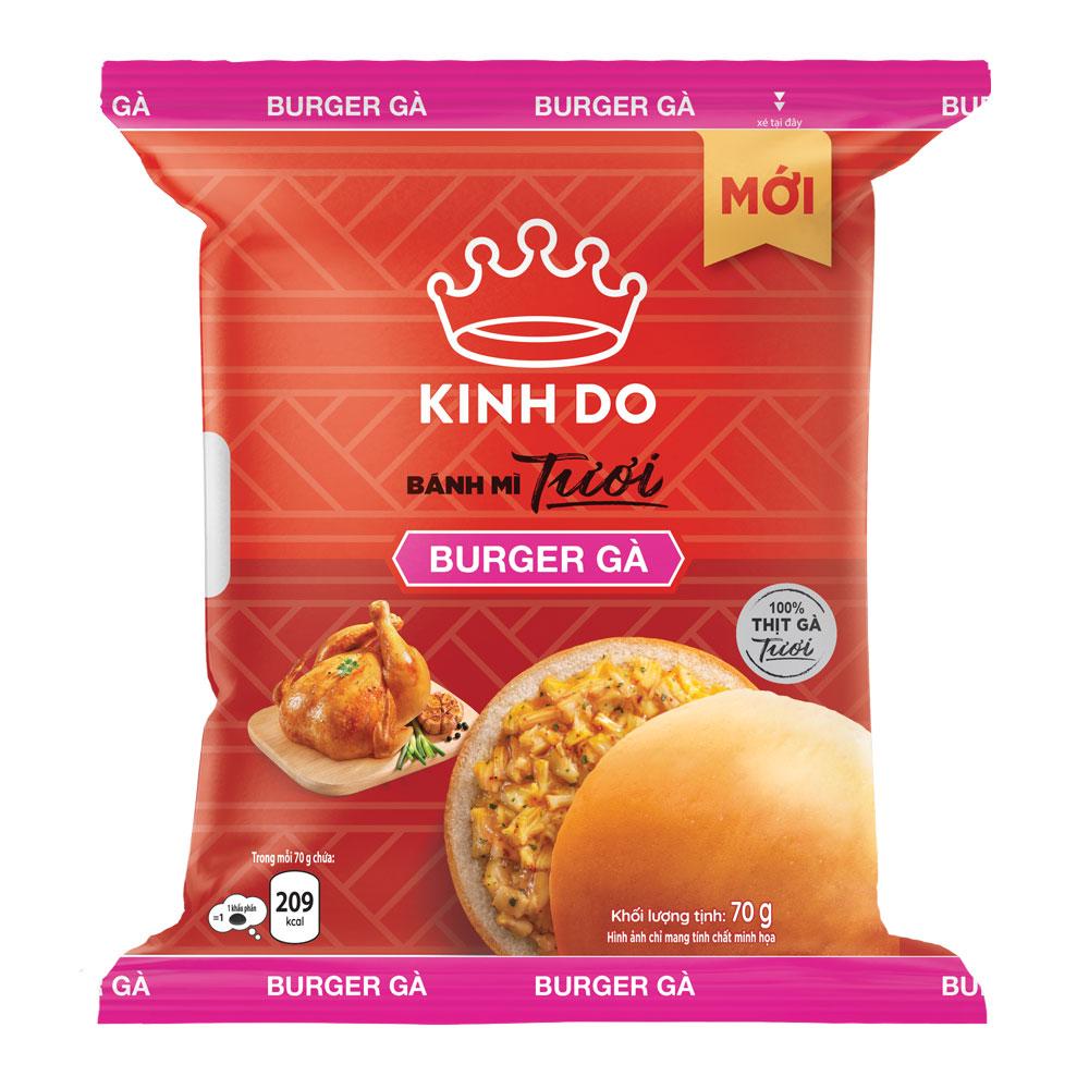 Bánh mì tươi Kinh Đô burger gà 70g | Đặt hàng Coop Online