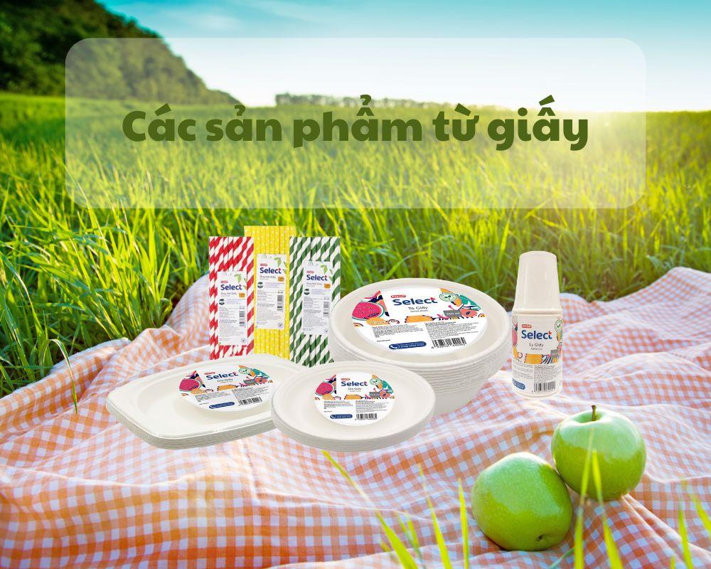 Đồ dùng giấy gọn nhẹ dễ dàng mang theo, thân thiện môi trường