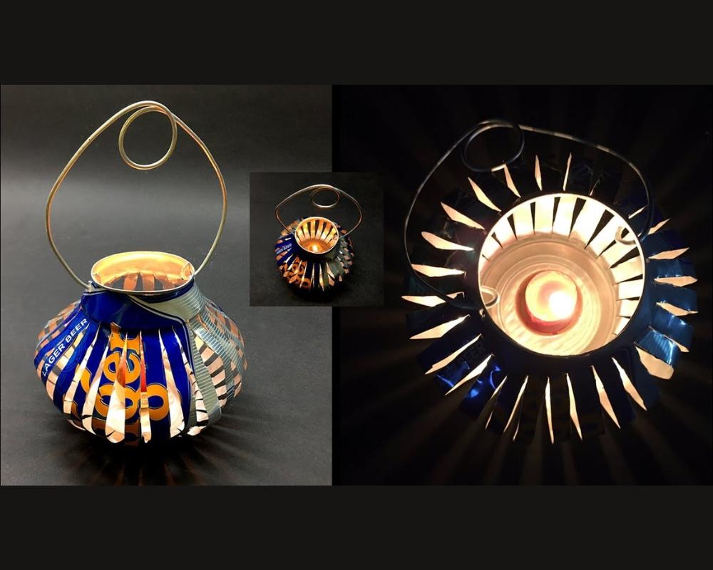 Lồng đèn Trung thu bằng lon bia