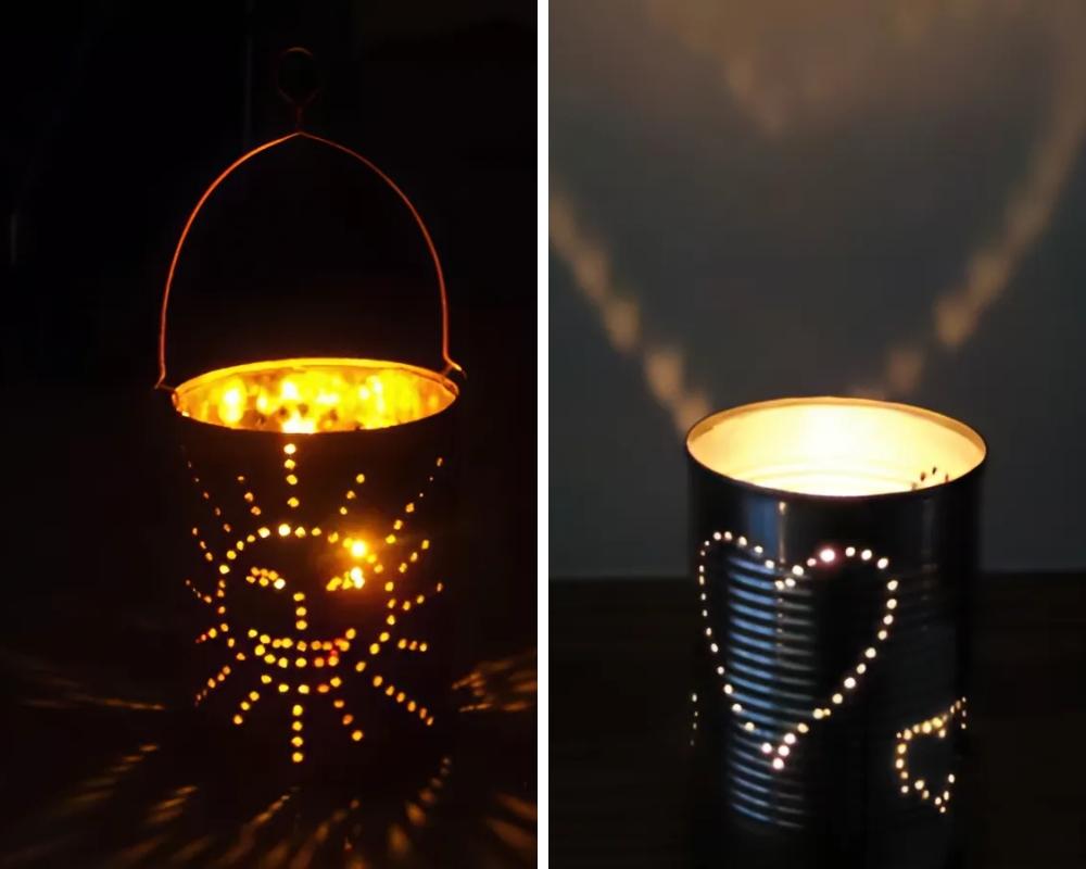 Lồng đèn bằng lon sữa bò