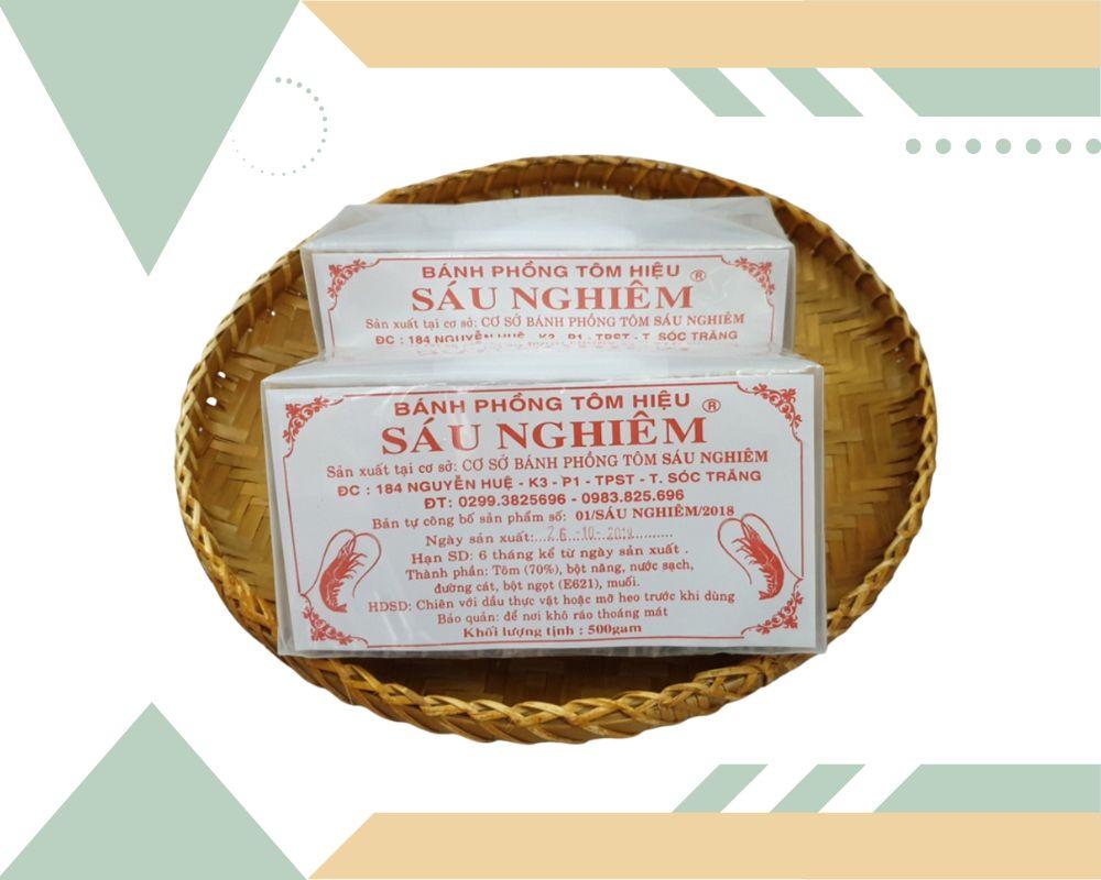 Bánh phồng tôm Sáu Nghiêm đặc sản Sóc Trăng