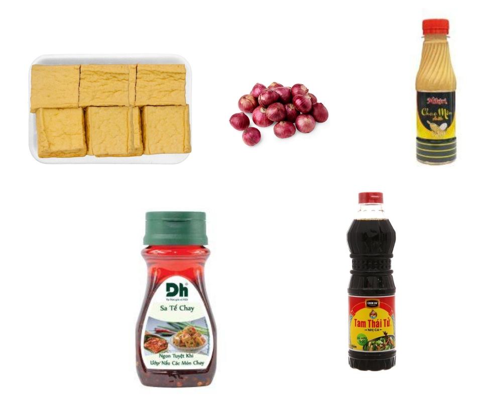 Nguyên liệu làm đậu hũ kho chao