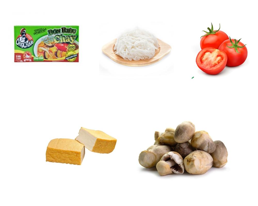 Nguyên liệu làm bún riêu chay