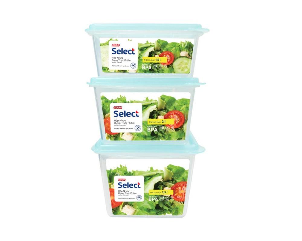Hộp nhựa thực phẩm Coop Select 1.5L-VS