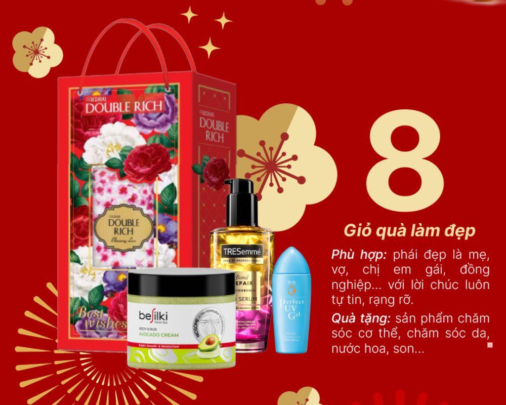 Giỏ quà Tết làm đẹp cho phụ nữ