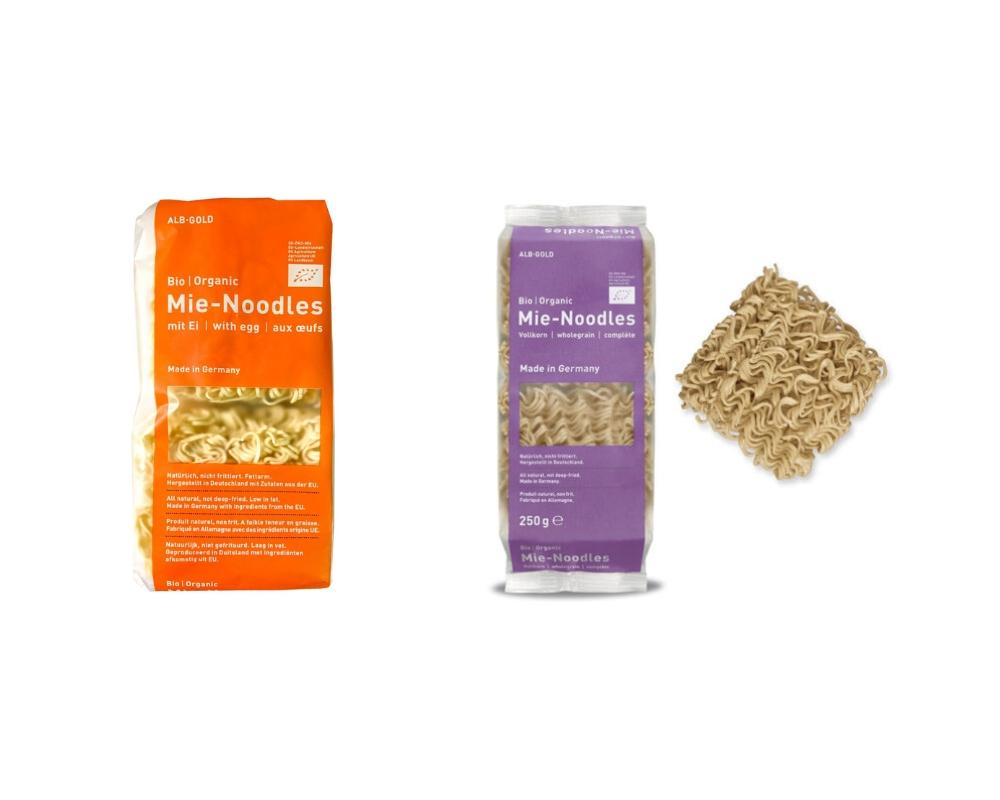 Mì ăn liền hữu cơ có trứng Alb gold