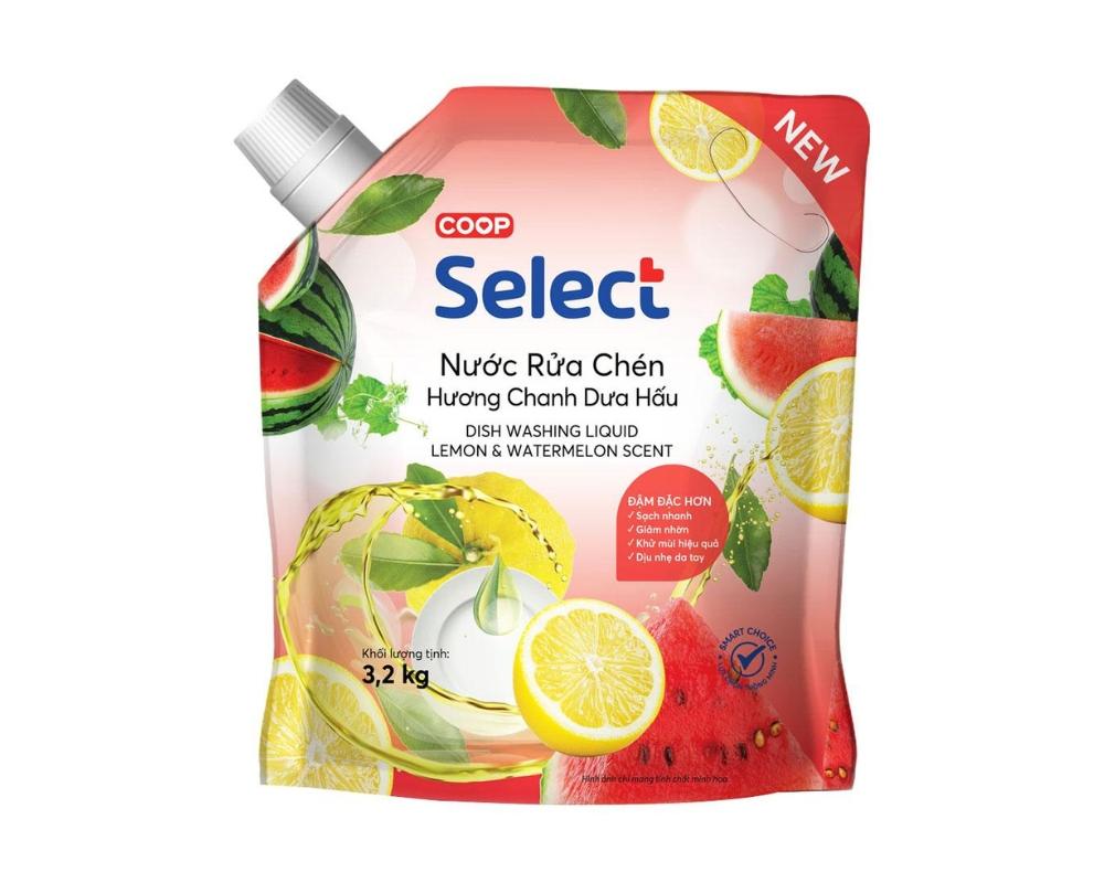 Nước rửa chén Coop Select hương chanh – dưa hấu