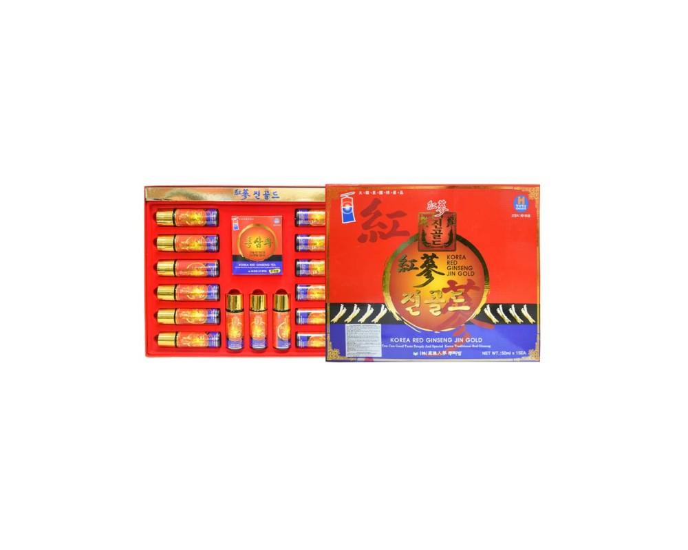 Hộp quà nước hồng sâm 15 hũ x 50ml + trà 30g