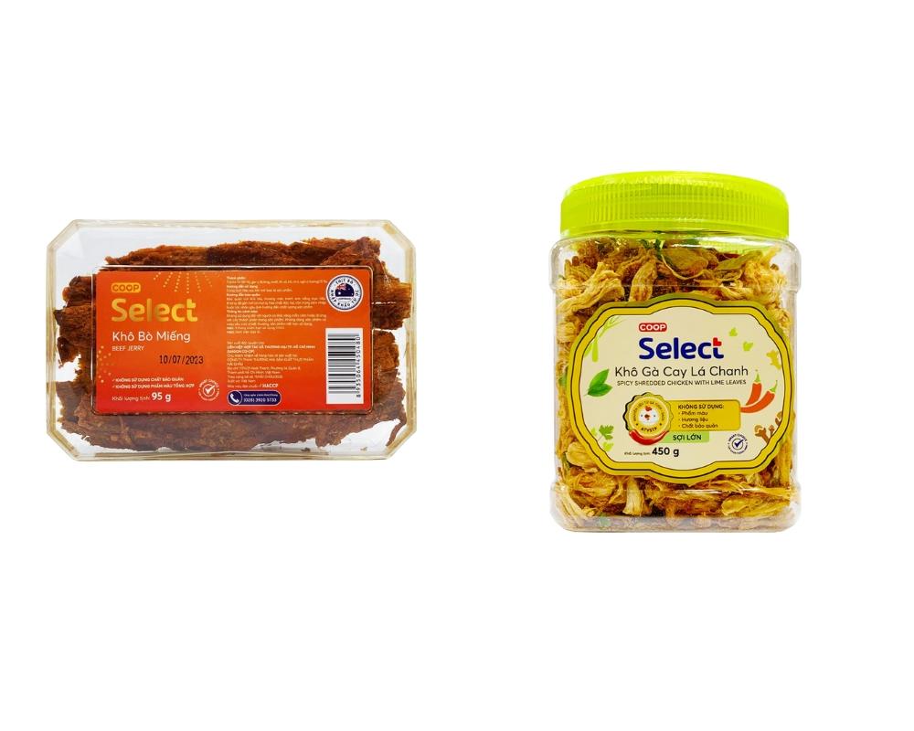 Khô gà, khô bò của Coop Select