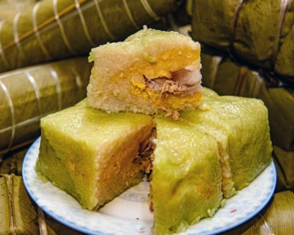 Ăn kèm bánh chưng với các loại rau xanh