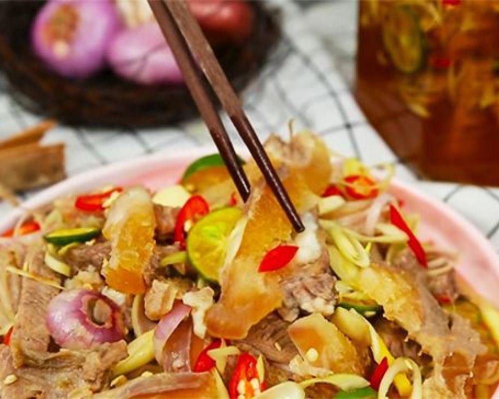 Gân bò ngâm chua ngọt khi thành phẩm