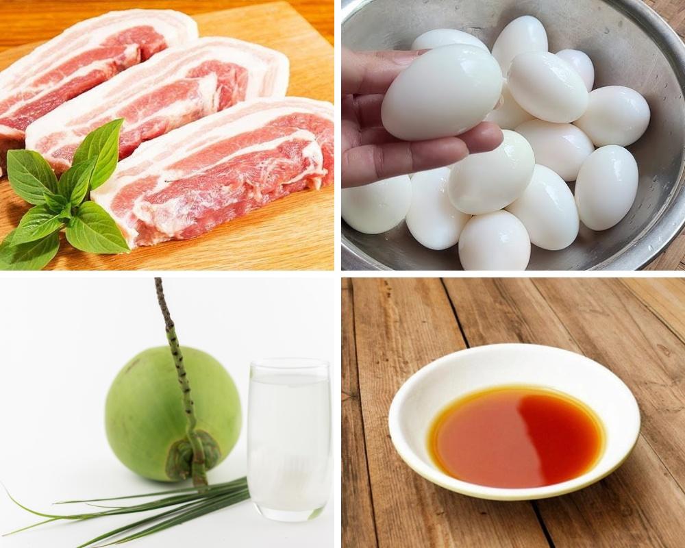 Nguyên liệu nấu thịt kho tàu