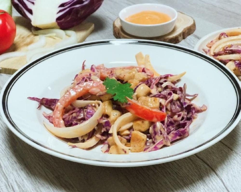 Salad ức gà bắp cải tím