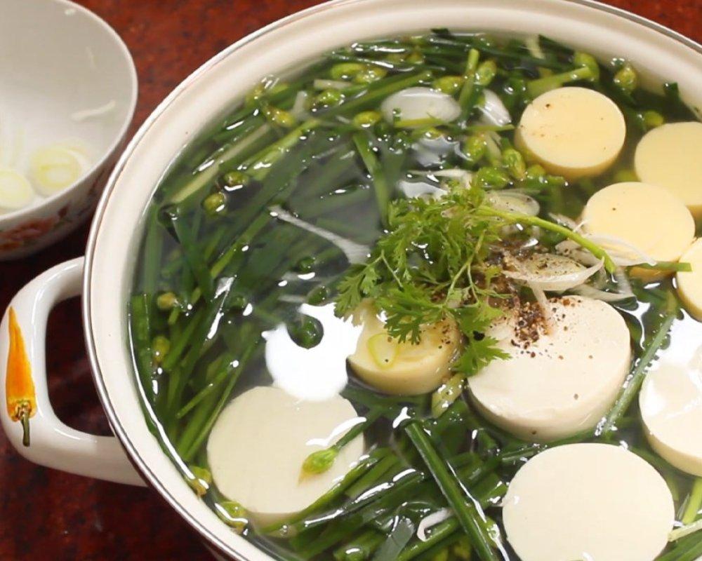 Canh hẹ nấu đậu hũ
