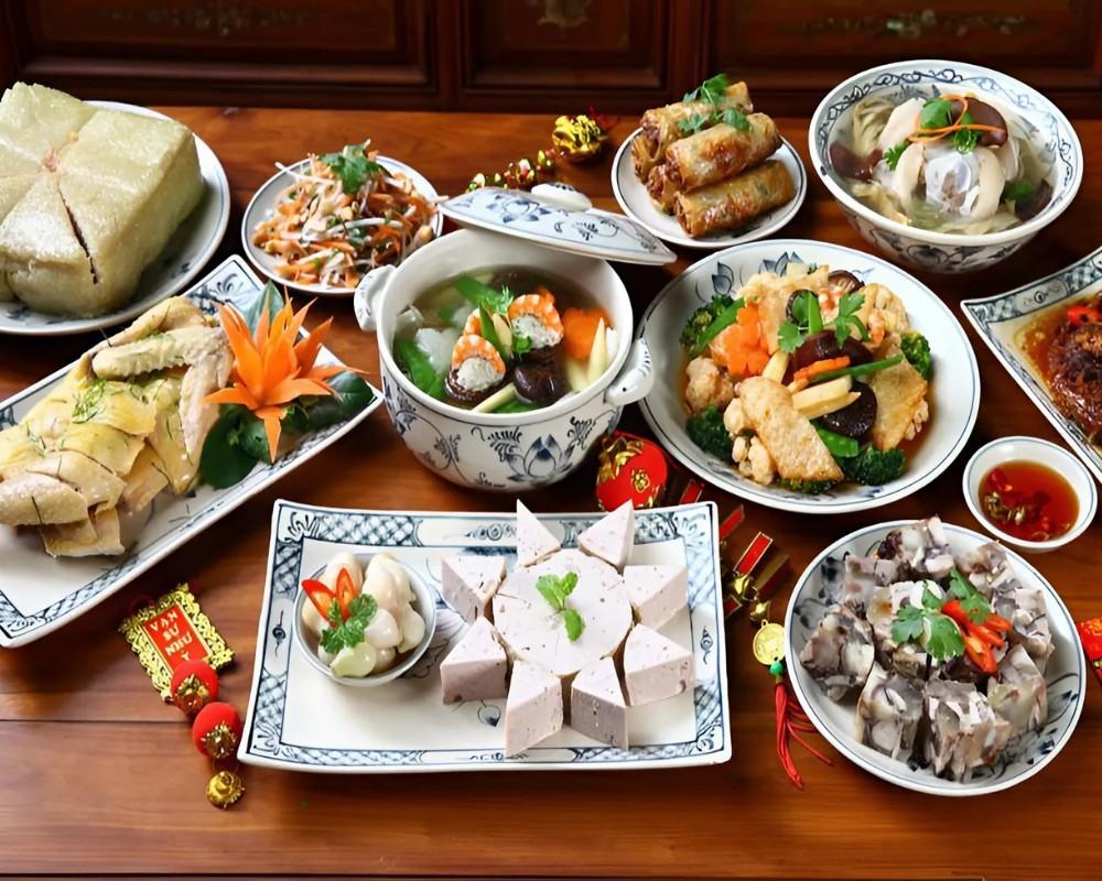 Mâm cỗ ngày Tết ở miền Bắc