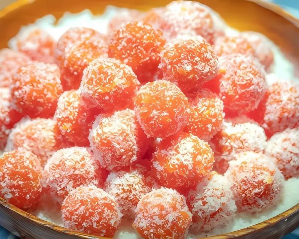 Mứt gừng viên lăn mật ong