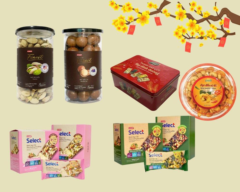 Hạt dinh dưỡng kết hợp bánh hạt, bánh ngũ cốc