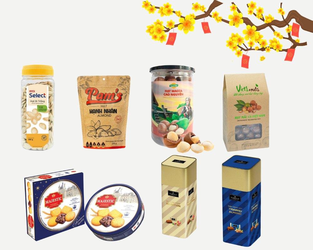Hạt dinh dưỡng kết hợp bánh quy, socola