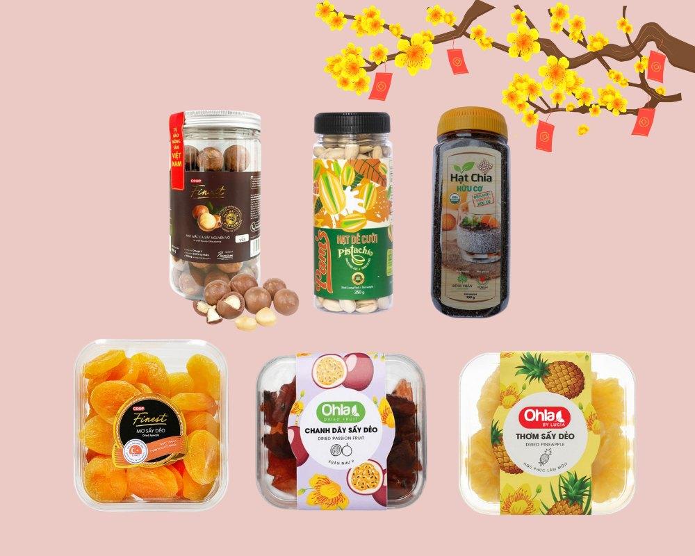 Hạt dinh dưỡng kết hợp trái cây sấy