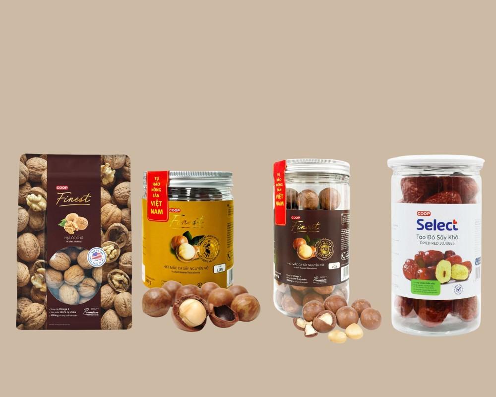 Giỏ quà Tết hạt dinh dưỡng tặng người ăn chay